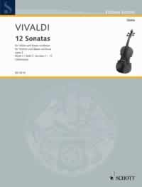 Vivaldi Sonatas (12) Op2 Book 2 Violin Sheet Music Songbook
