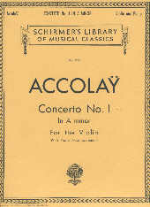 Accolay Concerto Amin Violin Sheet Music Songbook