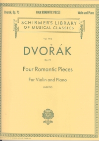 Dvorak Romantic Pieces (4) Op75 Klopcik Violin Sheet Music Songbook
