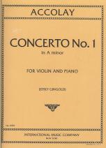 Accolay Concerto No 1 Amin Gingold Violin & Piano Sheet Music Songbook