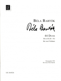 Bartok 44 Duos Book 2 (26-44) 2 Violins Sheet Music Songbook