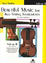 Beautiful Music For Two String Insts Vol 3 Violin Sheet Music Songbook