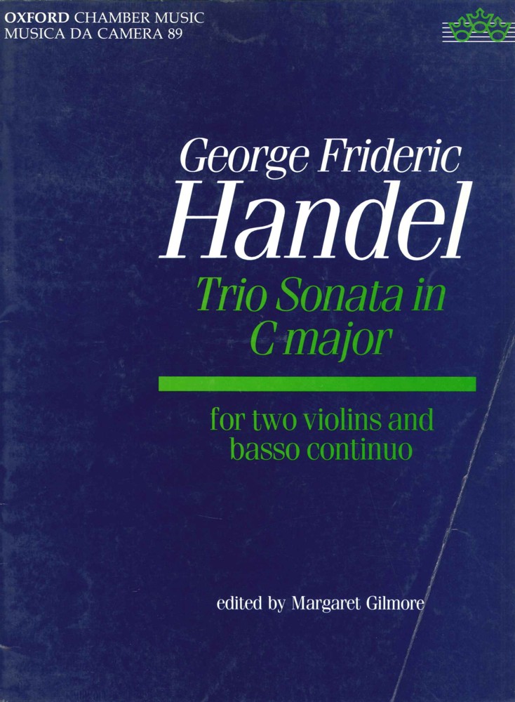 Handel Trio Sonata C 2 Violins & Basso Gilmore Sheet Music Songbook