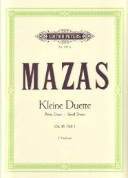 Mazas Duets Bk 1 Op38 12 Little Duets For Violins Sheet Music Songbook