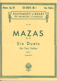 Mazas Duets Book 1 Op39 Violin Sheet Music Songbook