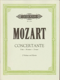 Mozart Concertante K448 Dmaj 2 Violins & Piano Sheet Music Songbook