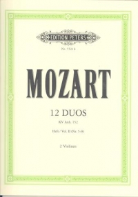 Mozart Duos (12) K152 Vol 2 5-8 Violin Sheet Music Songbook