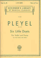 Pleyel Six Little Duets Op48 Violin & Piano Sheet Music Songbook