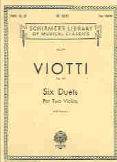 Viotti Six Duets Op20 2 Violins Sheet Music Songbook
