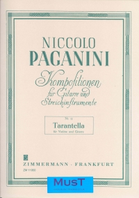 Paganini Tarantella Violin & Guitar Sheet Music Songbook