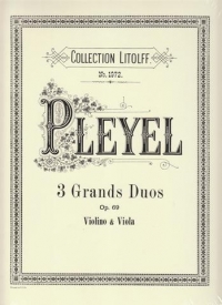 Pleyel Grand Duos (3) Op69 Violin & Viola Sheet Music Songbook