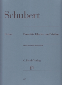 Schubert Duos For Piano And Violin Sheet Music Songbook