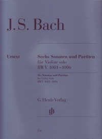 Bach Sonatas & Partitas (6) Violin Solo Ronnau Sheet Music Songbook