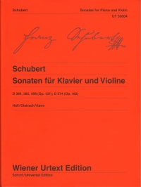 Schubert Sonatas D384 385 408 574 Violin Sheet Music Songbook