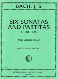 Bach Sonatas & Partitas (6) V Solo Hellmesberger Sheet Music Songbook