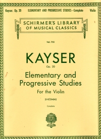 Kayser Op20 Elementary & Progressive Studies (comp Sheet Music Songbook