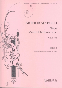 Seybold New Violin Study School Op182 Book 3 Sheet Music Songbook