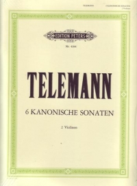 Telemann Sonatas (6) Canon 2 Violins Or 2 Flute Sheet Music Songbook