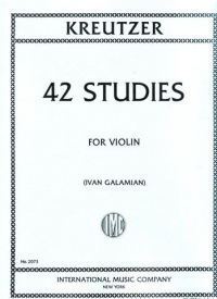 Kreutzer Studies (42) Ed Galamian Violin Sheet Music Songbook
