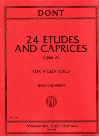 Dont Studies & Caprices (24) Op35 Galamian Violin Sheet Music Songbook