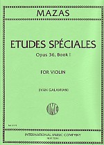 Mazas Etudes Speciales Op36 No 1 (galamian) Violin Sheet Music Songbook