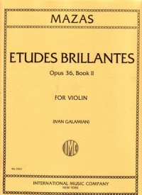 Mazas Etudes Brillantes Op36/2 (galamian) Violin Sheet Music Songbook