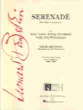 Bernstein Serenade Violin & Piano Sheet Music Songbook
