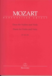 Mozart Duos Violin & Viola K423/424 Urtext Sheet Music Songbook