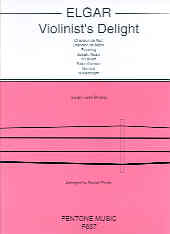 Elgar Violinists Delight Sheet Music Songbook