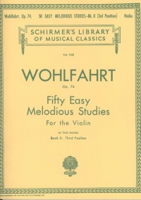 Wohlfahrt Op74 50 Easy Melodious Studies Bk 2 Vln Sheet Music Songbook