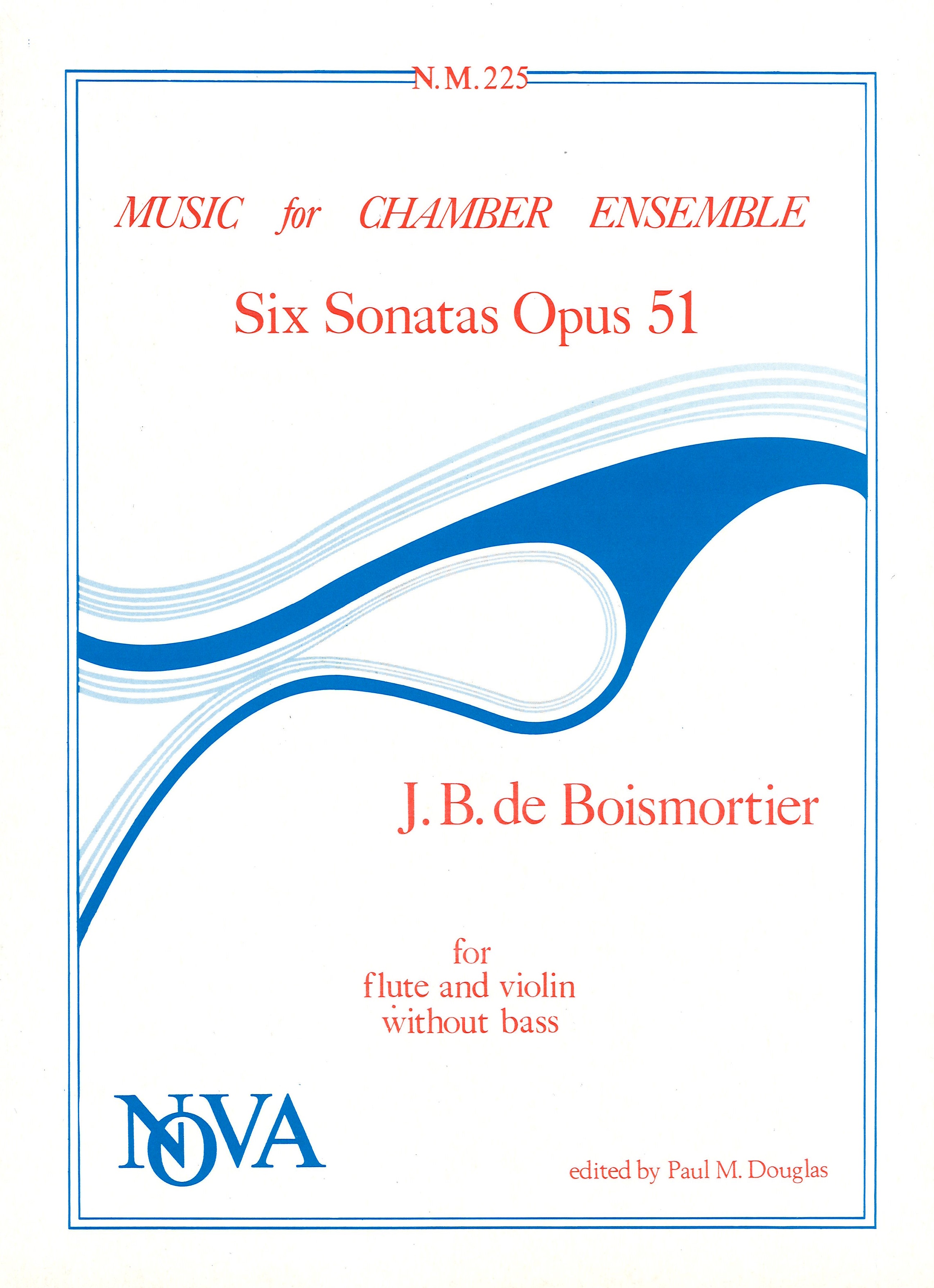 Boismortier Sonatas (6) Op 51 Violin & Flute Sheet Music Songbook