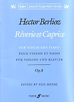 Berlioz Reverie Et Caprice Op8 Violin Sheet Music Songbook