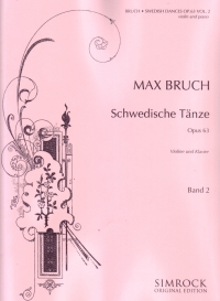 Bruch Swedish Dances Vol 2 Violin Sheet Music Songbook