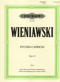 Wieniawski Etudes/caprices Op18 Sitt Violin Duets Sheet Music Songbook