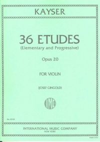 Kayser (36) Studies Op20 Gingold Violin Sheet Music Songbook