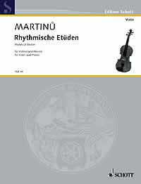 Martinu Rhythmical Studies Violin & Piano Sheet Music Songbook
