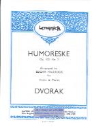 Dvorak Humoreske Op101 No 7 G Haddock Violin & Pno Sheet Music Songbook
