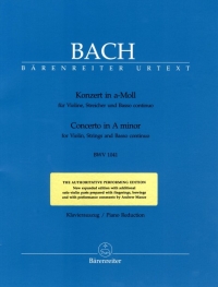 Bach Concerto Amin Bwv1041 Violin Sheet Music Songbook