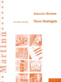 Martinu Three Madrigals Violin & Viola Sheet Music Songbook