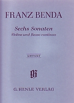 Benda Sonatas (6) Violin Sheet Music Songbook