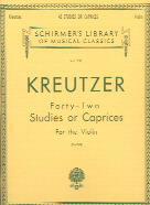 Kreutzer Studies (42) Ed Singer Violin Sheet Music Songbook
