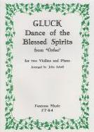 Gluck Dance Of The Blessed Spirits 2 Violins Sheet Music Songbook