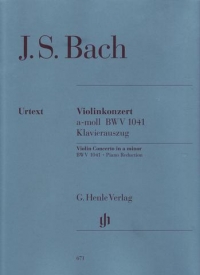 Bach Concerto Amin Bwv1041 Urtext Violin Sheet Music Songbook