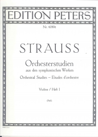 Strauss Orchestral Studies Vol 1 Violin Sheet Music Songbook