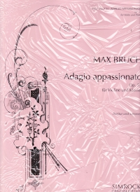 Bruch Adagio Appassionato Op57 Fmin Violin & Piano Sheet Music Songbook