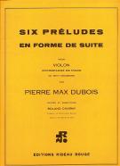 Dubois Preludes En Forme De Suite (6) Violin & Pno Sheet Music Songbook