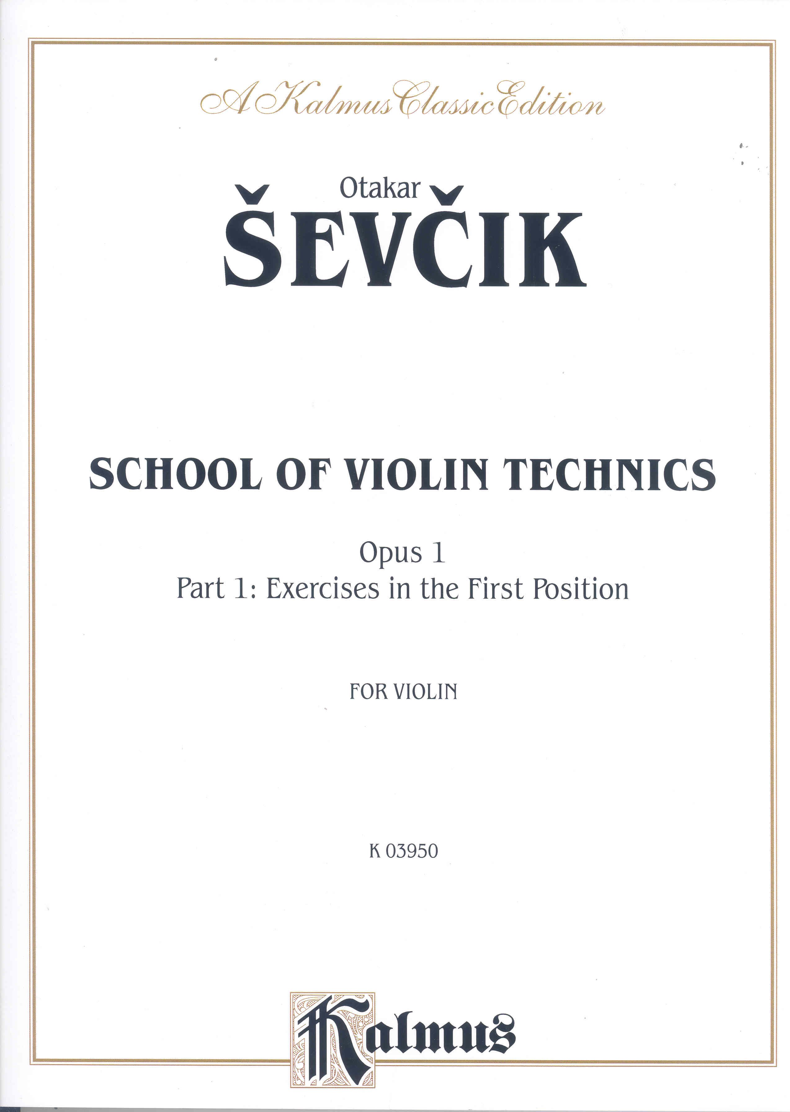 Sevcik Op1 School Of Violin Technics Vol 1 Sheet Music Songbook