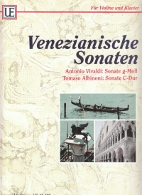 Vivaldi Venetian Sonatas Gmin/cmaj Violin Sheet Music Songbook