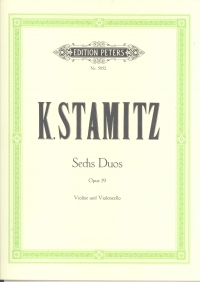 Stamitz Duos (6) Op19 Cello & Violin Sheet Music Songbook