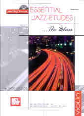 Essential Jazz Etudes Blues Book & Cd Violin Sheet Music Songbook